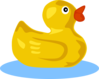 Rubber Duck With Mouth Open Clip Art